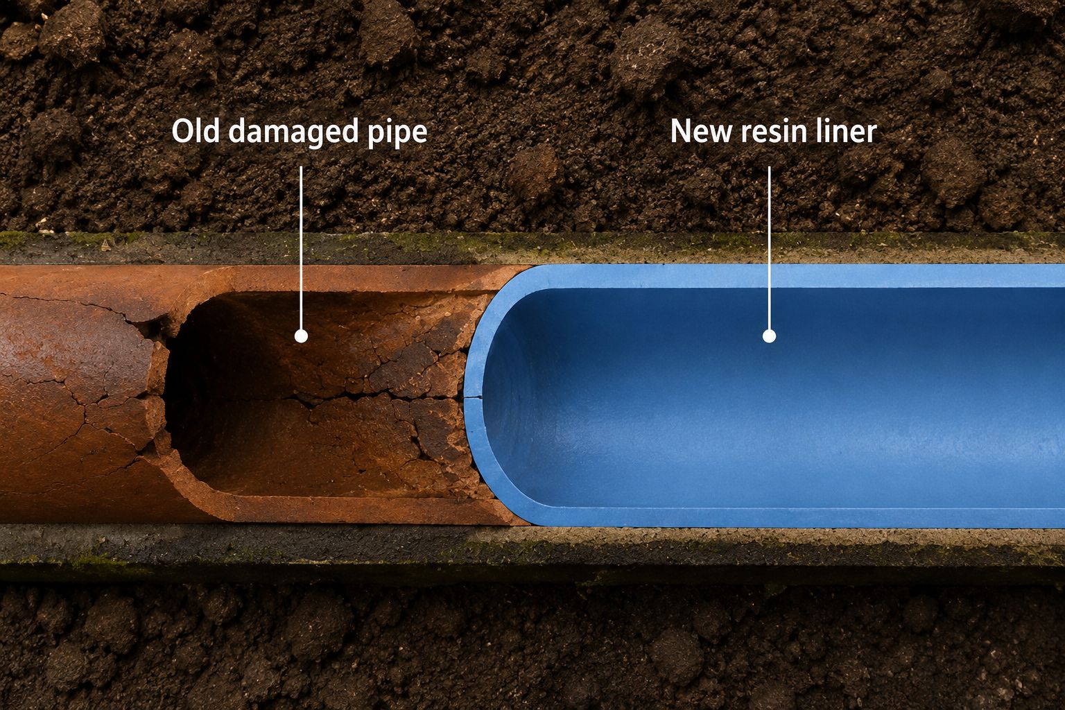 Drain lining work