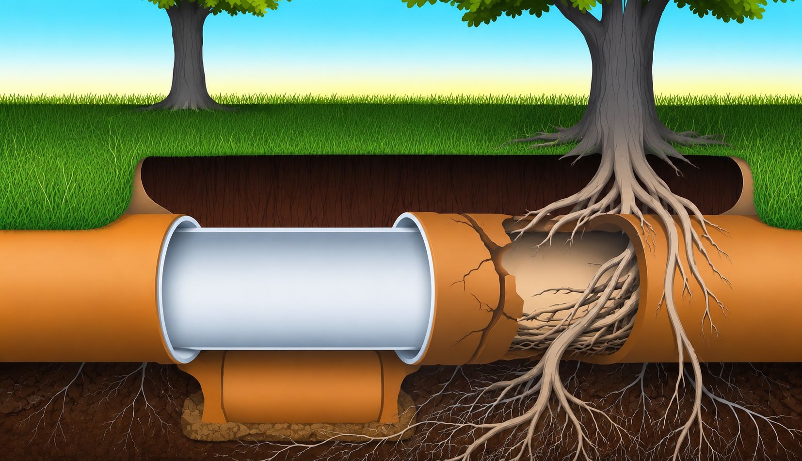 Drain repair work
